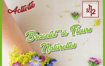 bracelet en fleurs naturelles