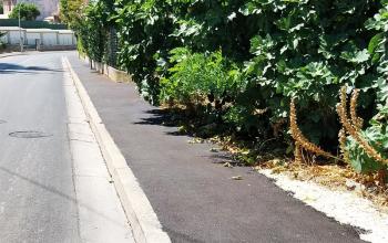 réfection du trottoir Boulevard de la Granière, La Valbarelle