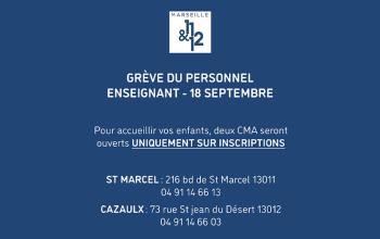 Accueil des enfants dans les CMA le jeudi 18 septembre