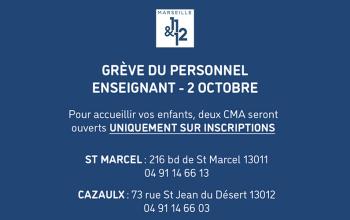 Accueil des enfants dans les CMA le jeudi 2 octobre