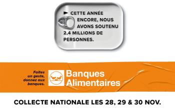 Collecte nationale les 28, 29 & 30 novembre